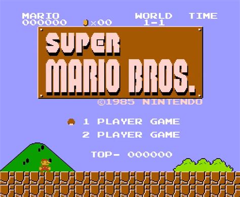 super mario bros title screen